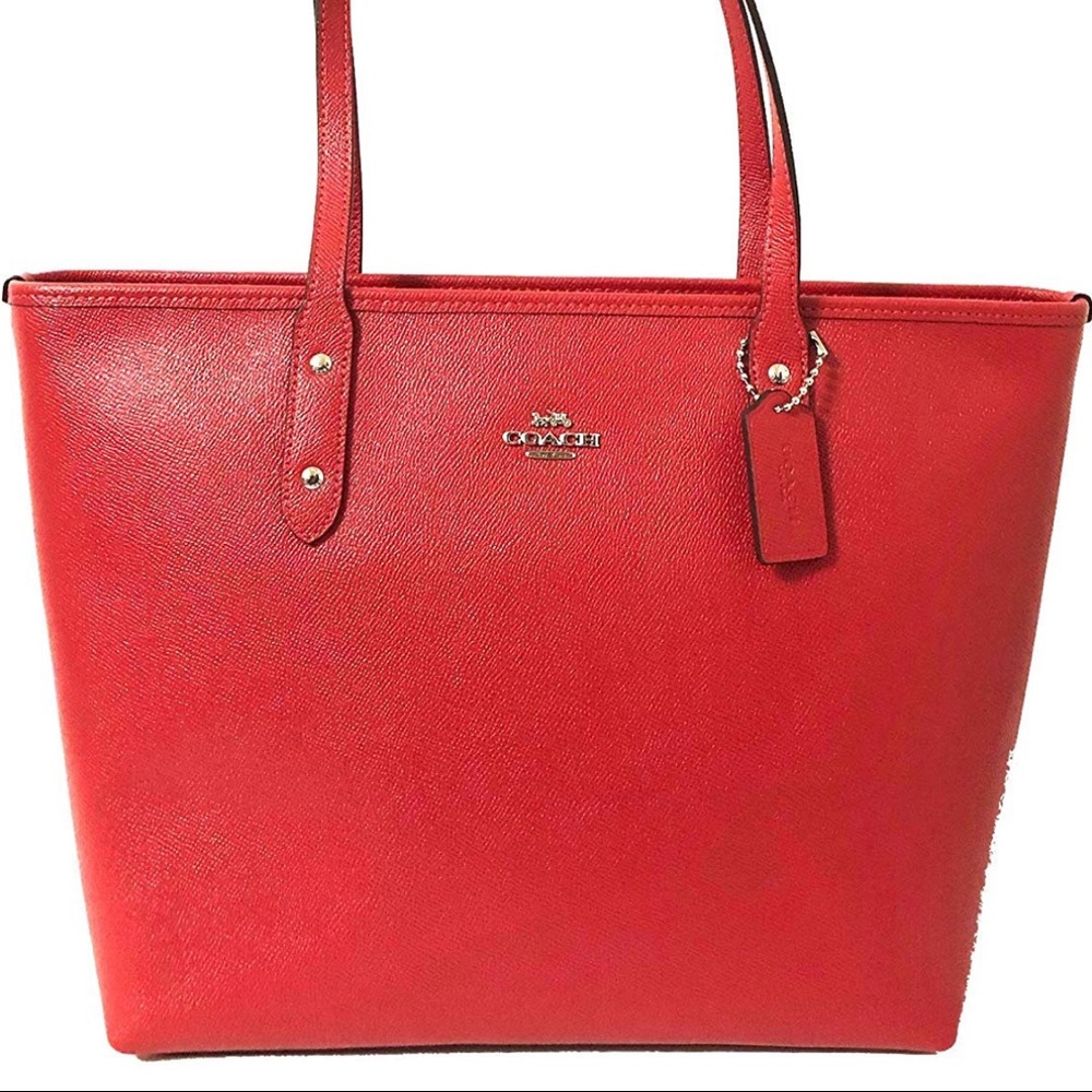 Red coach handbag